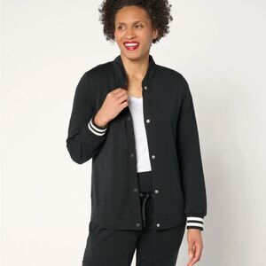 Cuddl Duds Lightweight Comfort Bomber Cardigan